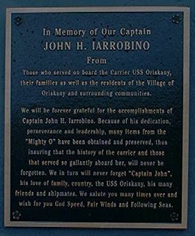 Memorial Plaque To The Captain Of USS Oriskanny