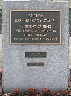 USS Oriskanny Anchor Plaque 